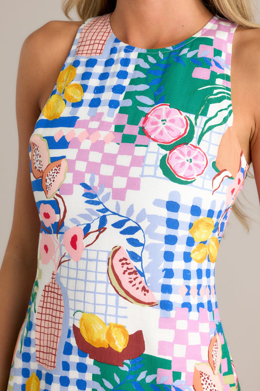 MINKPINK Al Fresco Blue Mini Dress